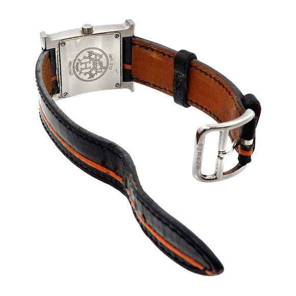HERMES H Watch Orange Black Dial Quartz Ladies HH1 210 Watch 90271498 main image 7